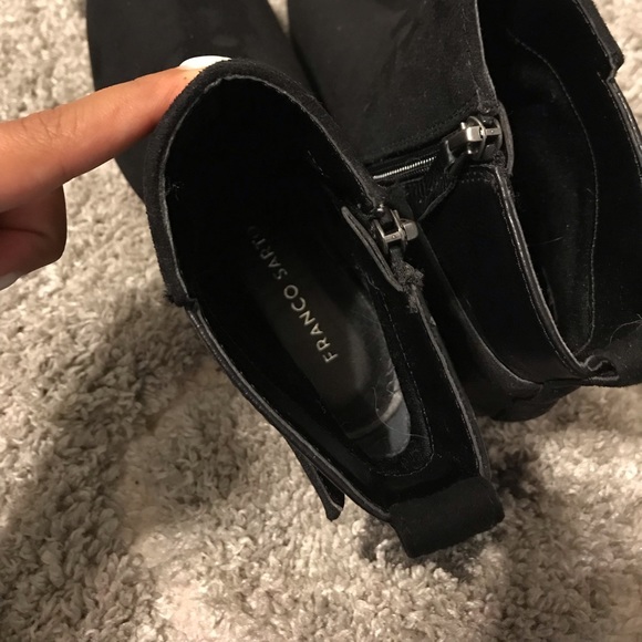 NWOT Franco Sarto Black Ankle Boots Sz. 6.5 - Picture 2 of 4